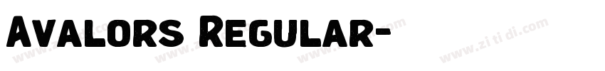 Avalors Regular字体转换 Avalors Regular字体转换